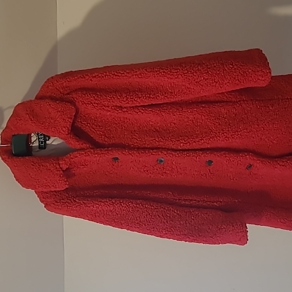 Jcrew Red Coat Sz Large